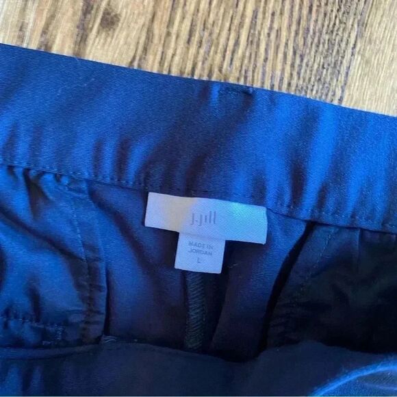 J. Jill Ponte Welt-Pockets Slim Leg Pants large navy blue large pull on elastic - Picture 4 of 9
